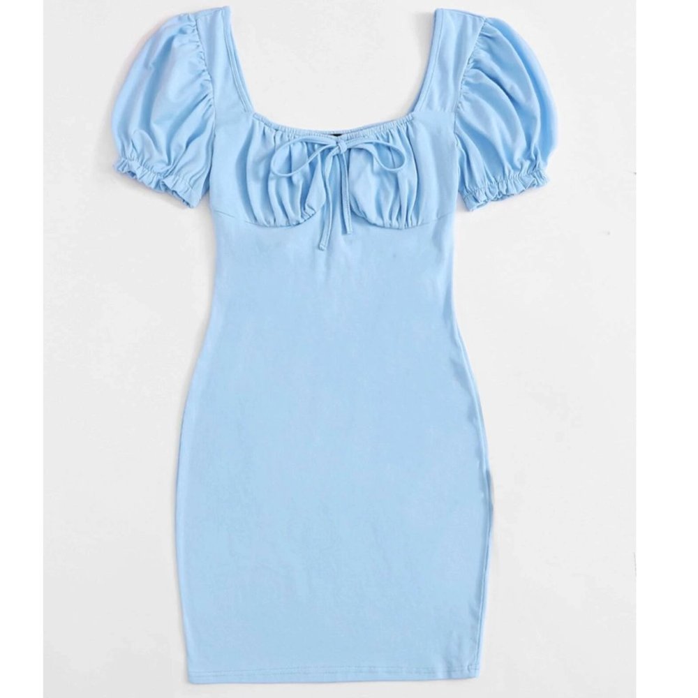 SHEIN Puff Sleeve Mini Dress